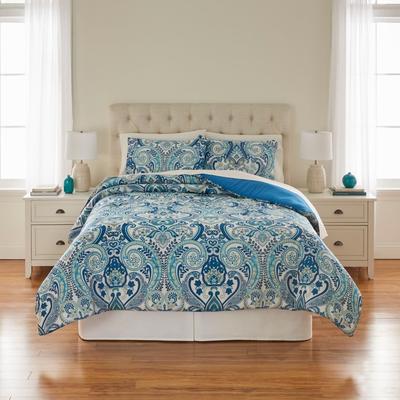 Plus Size Women's BH Studio 3-Pc. Microfiber Comforter Set by BH Studio in Peacock (Size KING)