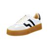 Plateausneaker GANT "Gant Sneaker Leder", Damen, Gr. 38, schwarz-weiß (weiß, schwarz), Leder, casual, Schuhe