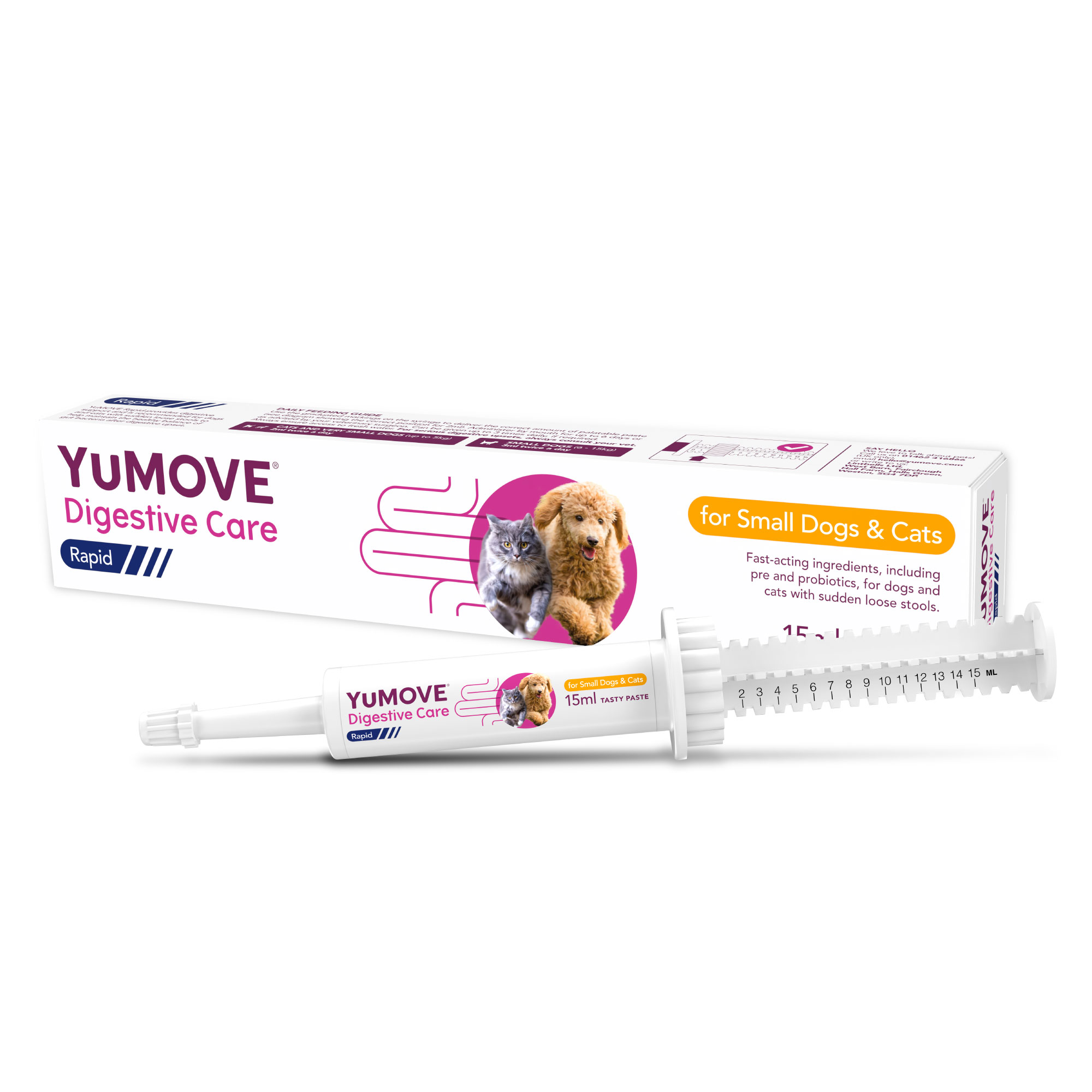 15ml Rapid Small Dogs & Cats Digestive Care YuMOVE Dog Supplements