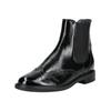 Stiefelette PAUL GREEN "Paul Green Stiefelette Leder/Textil", Damen, Gr. 40, schwarz (schwarz lack), Leder, Textil, casual, Schuhe