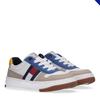 Sneaker TOMMY HILFIGER, Kinder, Gr. 38, beige (weiß, blau, beige), Synthetik, sportlich, Schuhe, Retro Sneaker, Freizeitschuh mit Reißverschluss
