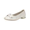 Ballerina CAPRICE "Caprice Ballerinas Leder", Damen, Gr. 41, weiß, Leder, casual, Schuhe