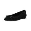 Ballerina GABOR "Gabor Ballerinas Veloursleder", Damen, Gr. 40,5, schwarz, Veloursleder, casual, Schuhe