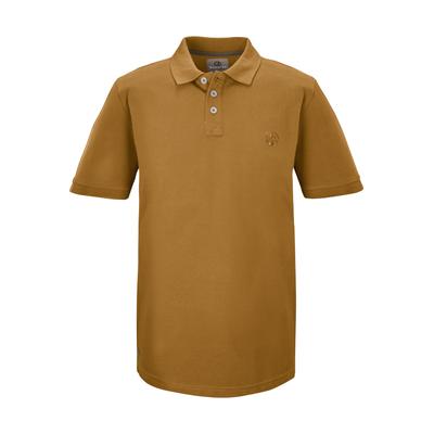 Poloshirt "GS 5 MN PLSHRT GOTS", Herren, Gr. L, gelb (curry), Oberstoff: 100% Baumwolle (aus biologischem Anbau), G.I.G.A. DX BY KILLTEC, sportlich, Shirts, GOTS-zertifiziertes Bio-Baumwoll-Polo mit dezenter Stickerei Image