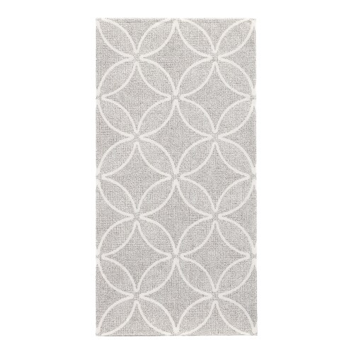 50 Servietten `ROYAL Collection` 1/8-Falz 40 cm x 40 cm grau `Circle Flowers` Image