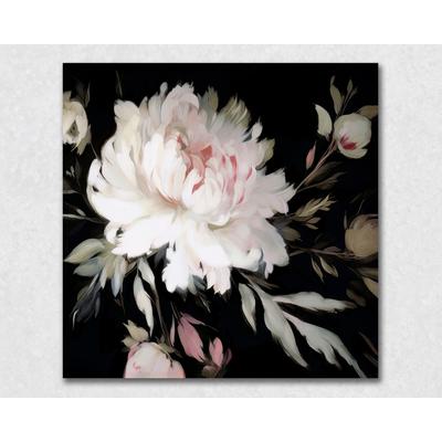 La Casa »Weiße Blüte« Ölbild handbemalt 100x100 cm