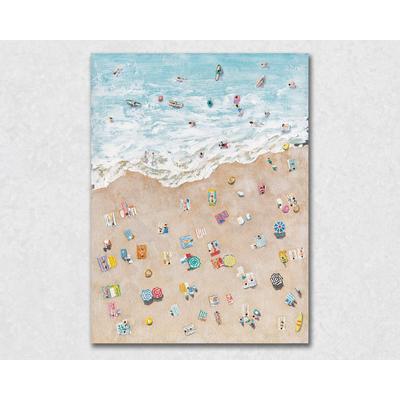 La Casa »Strandszene von oben« Ölbild handbemalt 90x120 cm Image