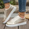 Plus Größe 42 Frauen Gold Turnschuhe Frühling Herbst Neue Frauen Mode Spitze-up Weiche PU Leder Bord Schuhe Damen casual Schuhe