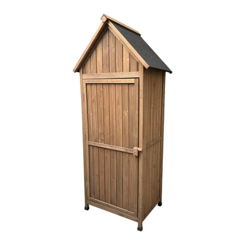 Armoire de rangement extérieure boîte à outils en bois massif armoire de rangement de jardin pastorale étanche à la pluie jardinage balcon jardin tri d'articles divers