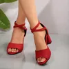 2025 sommer Ankle Strap frauen Sandalen Mode Schnalle High Heels Sandalen Weibliche Elegante Hochzeit Schuhe Braut Feste Schuhe 34-45