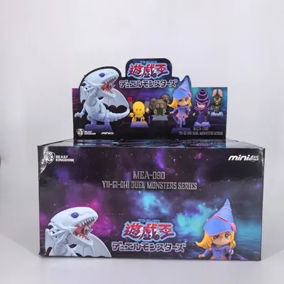 Yu Gi Oh lizenzierte Beast Kingdom-Figuren, dunkler Magier, blaue Augen, weißer Drache, Kuriboh, super verformtes Sammler-Blindbox-Geschenk Image