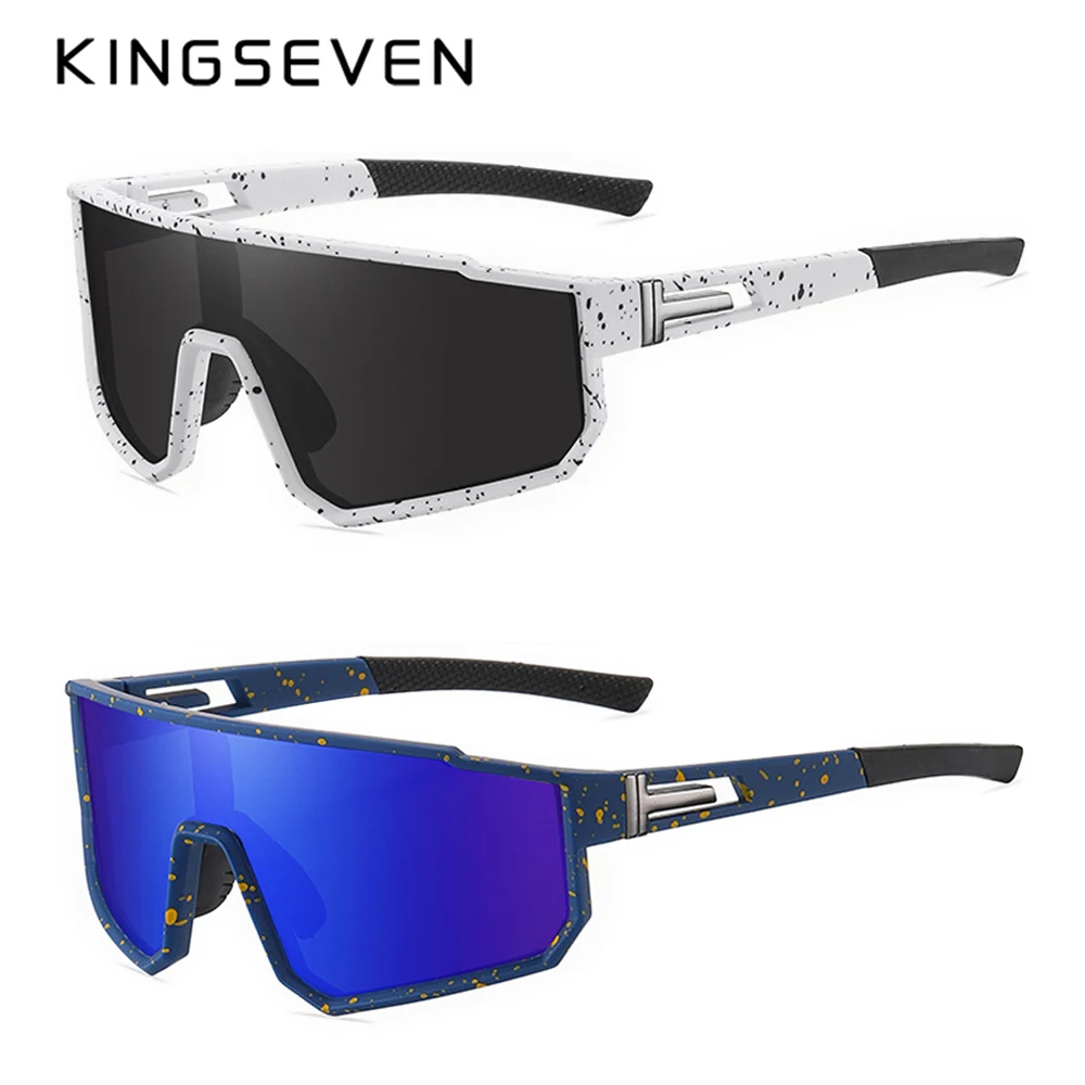 Kingseve 2pcs Fahrrad Sonnenbrille Männer Frauen Fahrrad uv400 polarisierte Sonnenschutz brille Outdoor Sport Spiegel Linse Brillen Set Image