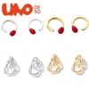 UNOde50 Schicke Ohrstecker für Damen | 18 Karat Gold und Silber | Eleganter Charme | Am besten Preisangebot