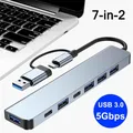 HUB USB 3.0 7 in 1 HUB USB C da TYPE-C a 5 USB PD TIPO C Adattatore 5 Gbps Velocità rapida Tramsmission Docking station USB C per PC portatile