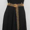 Luxus Mode Punk Taille Kette Elegante Gold Silber Metall Kette Riemen Pin Schnalle Gold Frauen Taille Kette Hip-hop Frauen gürtel