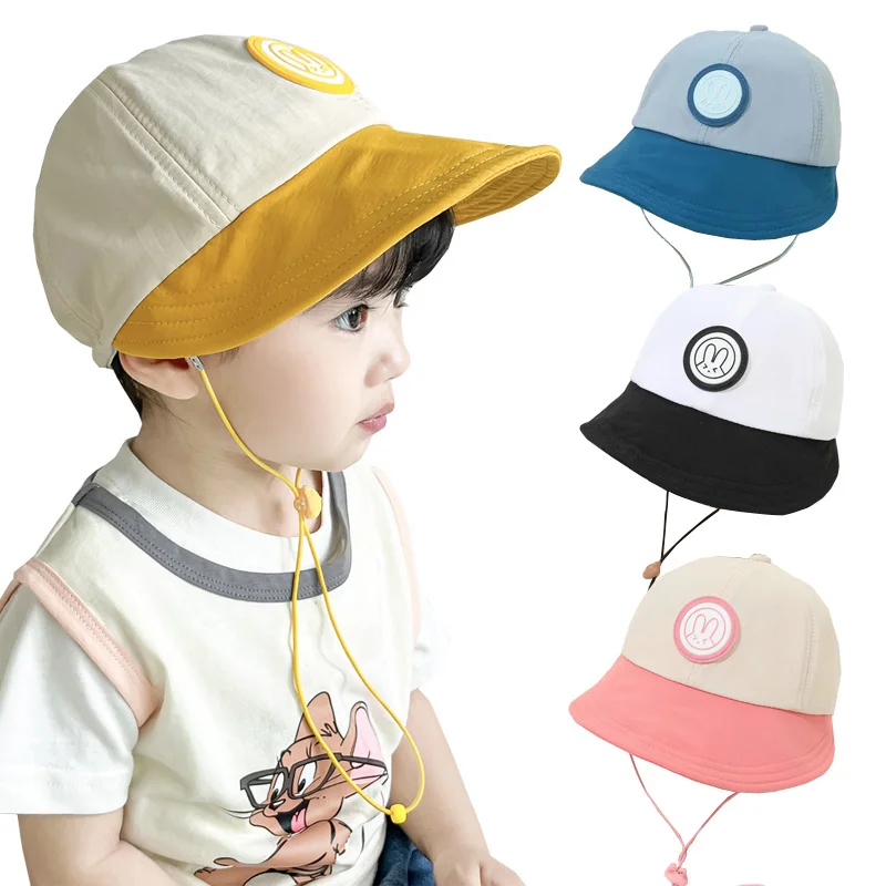 Schnell trocknende Baby-Sonnenhut, Sommer-Baseballmütze für Kinder, verstellbar, für Strand, Reisen, Kinder, Hüte für Mädchen, Jungen, Kleinkinder, Mütze, 1–3 Jahre Image