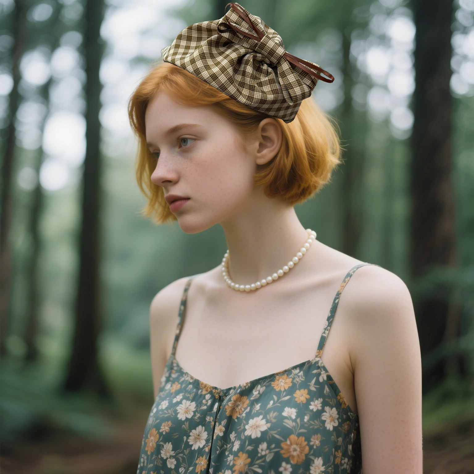 AWAYTR Kariertes Hut-Haarband für Damen, Stoff, Haar, Kopf, Reifen, modisches Stirnband, Haarband, Haar-Accessoires Image