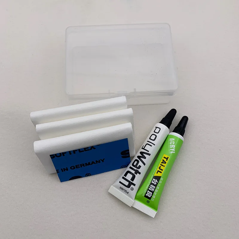 Polywatch Glaspolierpaste, 1 Sätze Acrylkristalle, Glaskratzerentferner, Reparatur, Schleifen, passend zum Polieren, Schleifpaste, Werkzeuge Image