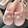 Kuromi Hello Kitty Hausschuhe Sanrios Neue Sommer Mädchen Niedliche Anti-Rutsch-Sandalen Eltern-Kind My Melody Cinnamoroll Schuhe Frau