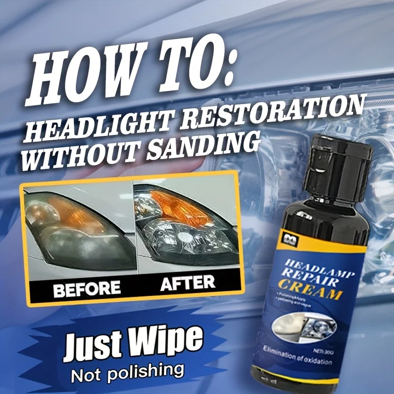 Autoscheinwerfer-Restaurierungsflüssigkeit – Autoscheinwerfer-Oxidation, Vergilbung, Kratzer, Verschmieren, Verbesserung, Kristallbeschichtung, Beschichtung Image