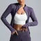 2025 Yoga Top Abbigliamento donna Sport Manica lunga Palestra Wop Donna Active Wear Allenamento Yoga Top Abbigliamento sportivo Outfit per donna MIML