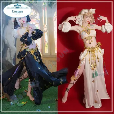Spiel Final Fantasy 14 FF 14 Thavnair Tanzendes Mädchen Cosplay Kostüm Halloween Party Outfit Anzug Sexy Schöne Uniform Image
