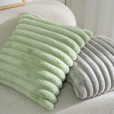 Weicher Plüsch-Kissenbezug, Winter-Überwurf-Kissenbezug für Sofa und Nachttisch, Wohnzimmer, nordische Dekorationen, rechteckiger Bezug Image
