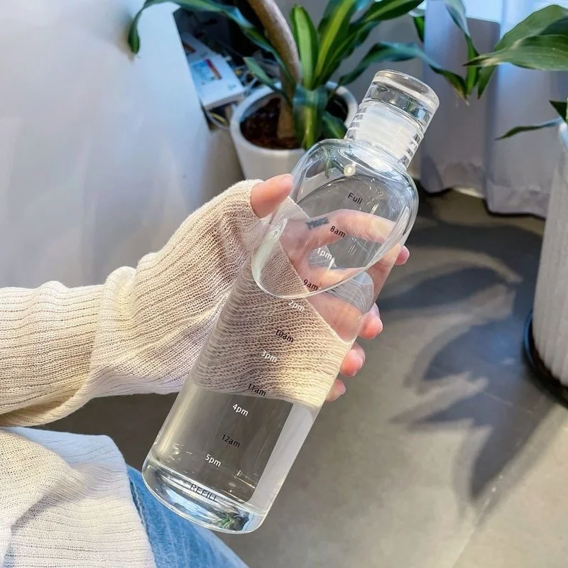 Neue Runde Große-kapazität Wasser Tasse Sommer Kalten Wasserkocher Student Hochwertige Tragbare Wasser Tasse Transparente Skala Getränke Tasse