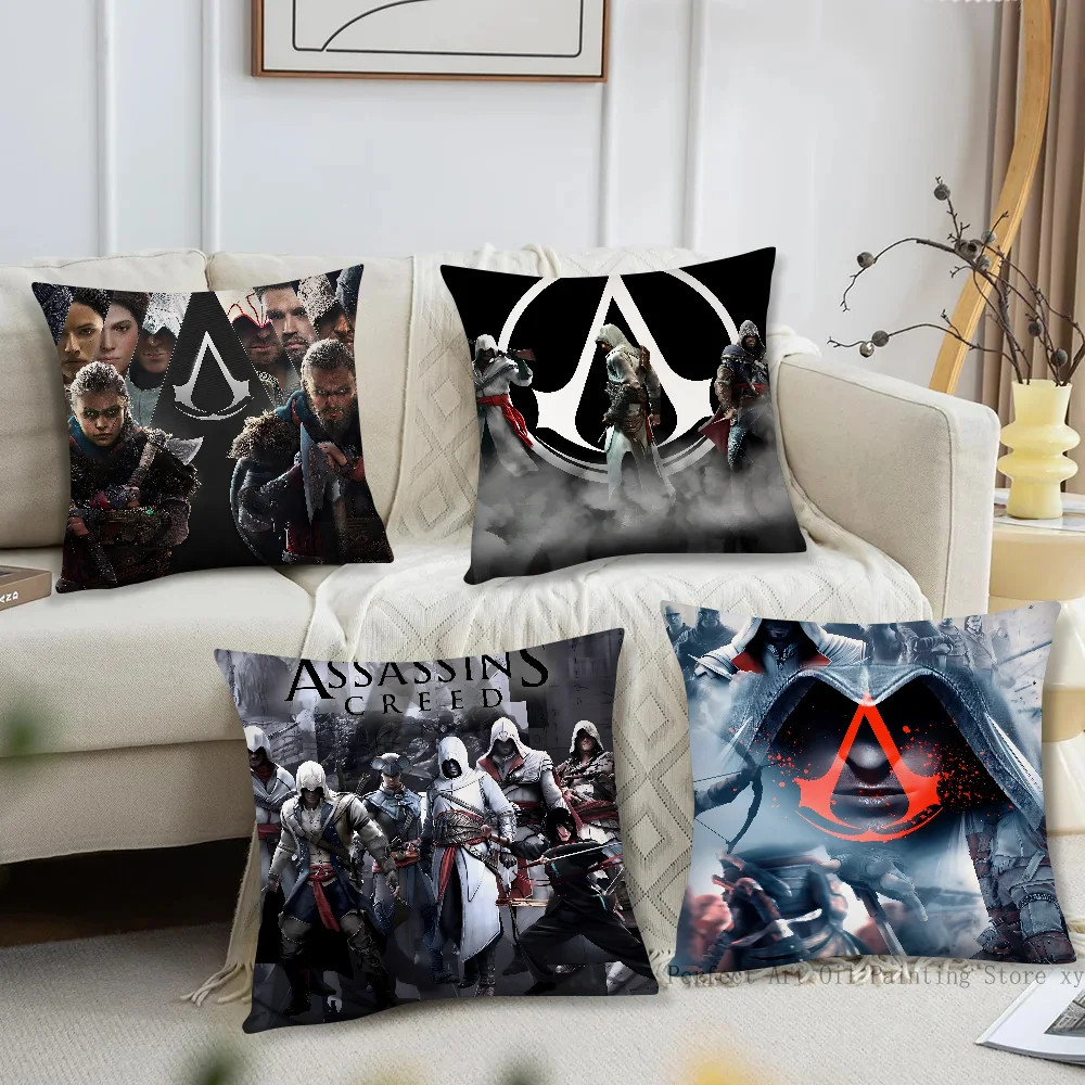 Spiel A-Assassins Creed Kissenbezug Quadratisches Kissen Schlafzimmer Sofa Freizeit Komfort Kissen Auto Wohnzimmer Heimdekoration