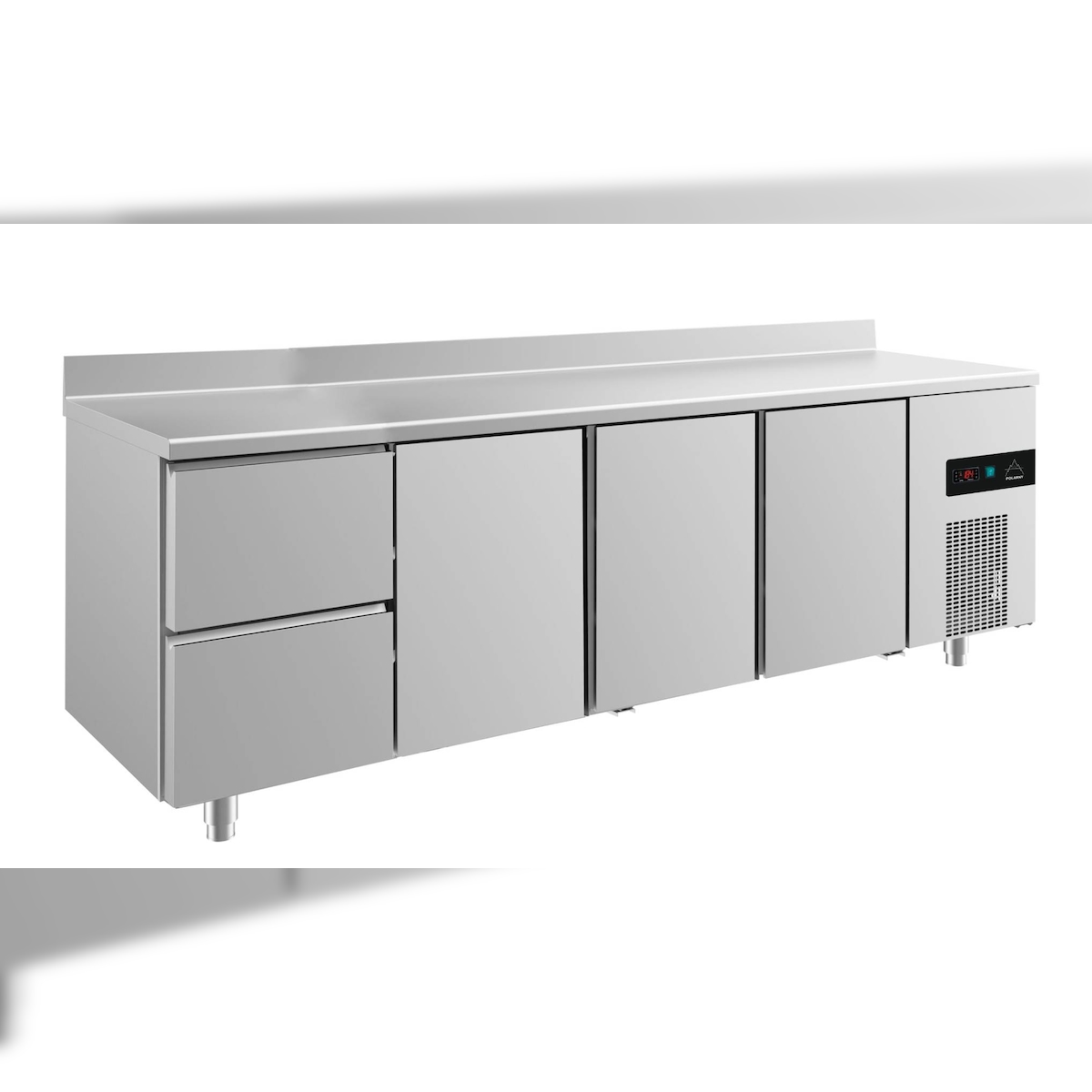 A&S polarny A&S Kühltisch -2 bis +8°C 2330x700x850mm mit 3x Türen und 1x zwei Schubladen u. Aufkantung Image