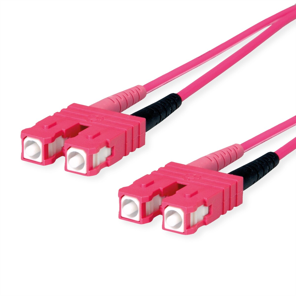 TELEGÄRTNER LWL Rangierkabel 2x G50/125 OM4, 1x SC Duplex - 1x SC Duplex, violett, 3 m Image