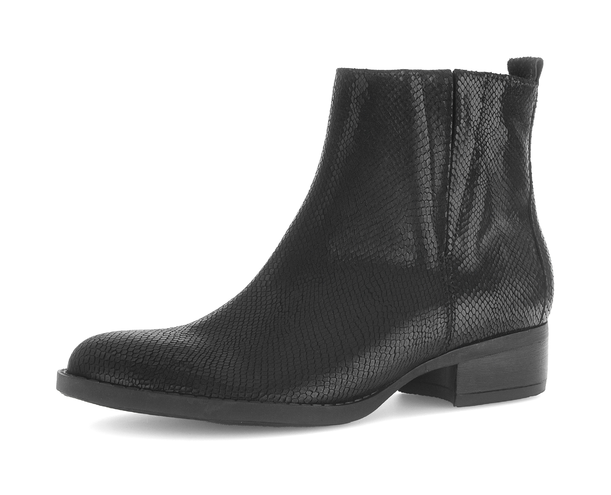Stiefelette GABOR, Damen, Gr. 41, schwarz, Kalbsleder, Reptilienprägung, Schuhe, Blockabsatz, Businessschuh, Boots mit Best Fitting-Ausstattung