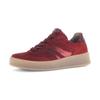Plateausneaker GABOR "FLORENZ", Damen, Gr. 38, rot (bordeaux), Veloursleder, Glattleder, sportlich, Schuhe, Freizeitschuh, Halbschuh, Schnürschuh in Bequemweite G (= weit)