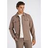 Hemdjacke LINDBERGH "Lindbergh Hemdjacke", Herren, Gr. M, beige (beige mix), Oberstoff: 35% Polyester (recycelte Fasern), 31% Viskose, 30% Polyester, 4% Elasthan, lässig geschnitten, Jacken
