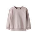 Sweatshirt NAME IT "NMNSELI LS SWE BRU NOOS", Mädchen, Gr. 104, lila (burnished lila), angeraute Sweatware, Obermaterial: 60% Baumwolle, 40% Polyester, unifarben, casual, relaxed fit hüftbedeckend, Rundhals, Langarm Rippbündchen, Sweatshirts