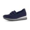 Slipper GABOR, Damen, Gr. 37, blau (dunkelblau), Ziegenveloursleder, unifarben, modisch, Schuhe, Keilabsatz, Plateau, Businesschuh mit Best Fitting-Ausstattung
