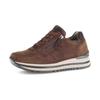 Keilsneaker GABOR "Turin", Damen, Gr. 42, braun (braun, bronzefarben), Ziegenveloursleder, Leder, sportlich, Schuhe, Freizeitschuh, Halbschuh, Schnürer, gepolsterter Schaftrand, H-Weite