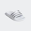 Badesandale ADIDAS SPORTSWEAR "AQUA ADILETTE", Gr. 37, silber (cloud weiß, silber metallic, cloud weiß), Synthetik, sportlich, Schuhe Badelatschen Pantolette