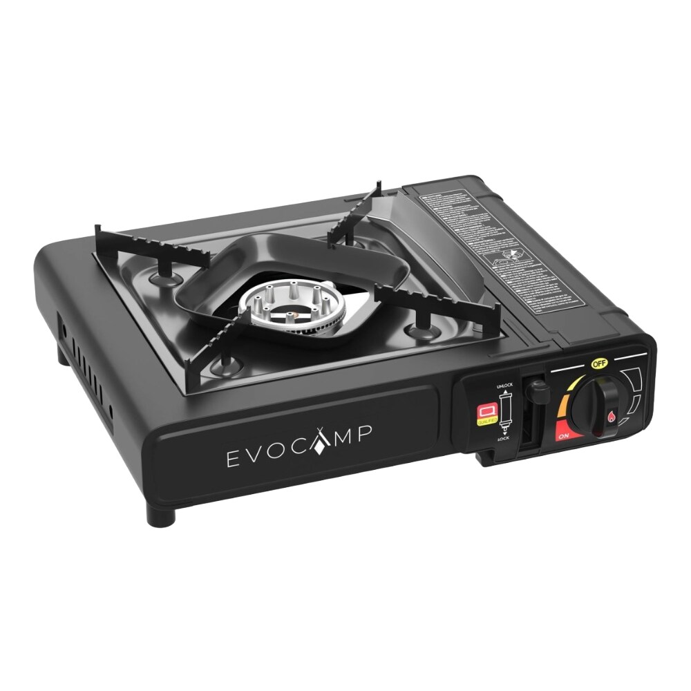 EVOCAMP Gaskocher 1-flammig mit Transportkoffer für Kochen unterwegs - ohne Gaskartuschen Image