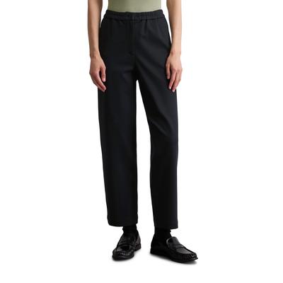 Chinohose MARC O'POLO "aus Interlock-Jersey", Damen, Gr. 40, Normalgrößen, blau (deep night blau), Obermaterial: 68% Viskose, 27% Polyamid, 5% Elasthan, unifarben, casual, gerade, unten schmal normal, Hosen Image