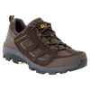 Wanderschuh JACK WOLFSKIN "VOJO 3 TEXAPORE LOW M", Gr. 45, schwarz braun, lime, Leder, Textil, sportlich, Schuhe, Wasserdicht