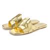 Pantolette LASCANA "Mule, Sommerschuh, offener Schuh, Sandale", Damen, Gr. 40, gold (goldfarben), Obermaterial: 100% Lederimitat. Futter: 100% Lederimitat. Decksohle: 100% Lederimitat. Laufsohle: 100% Synthetik, unifarben, elegant, Schuhe, mit...