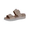 Pantolette CAPRICE "Caprice Pantoletten Leder", Damen, Gr. 41, beige (cream), Leder, casual, Schuhe