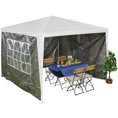 relaxdays 3er-Set Seitenteile für Pavillon 3x3m grau grau