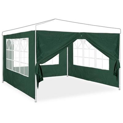 relaxdays 4er-Set Seitenwand für Pavillon 2x3m grün grün