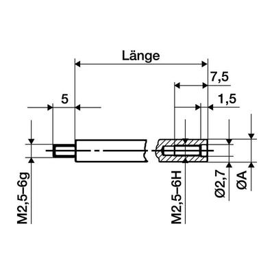 Verlängerungsstück Länge 100 mm Messbolzen-Ø 4 mm passend zu Messuhren Image