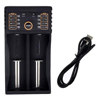 Csparkv - USB-Akkuladegerät, 2 Steckplätze Ladegerät lii-202 18650 26650 16340 14500 Image