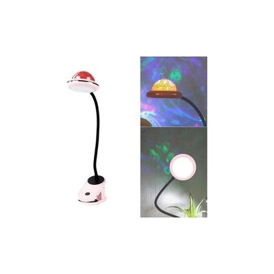 Clip-Lampe für Kinder, wiederaufladbare USB-LED-Clip-Leselampe mit Sternprojektion, 360° Touch Image