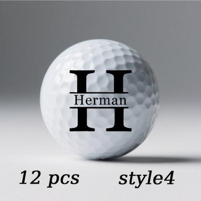 TEMU Customizable Golf Balls With Names - Personalized Golf Gifts For Men, Ideal For Birthday, Father's Day, Anniversary - Rubber Material, Adult Range, With Sku., Golf Accessorie