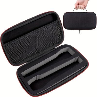TEMU Durable Eva Portable Microphone Storage Case - Travel-friendly Zippered Organizer With Multiple Compartments For Microphones, Foam Windscreens & Accessories, Microphone Accessories Image